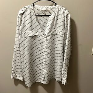 Calvin Klein Button Down Blouse Size XL